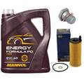 Motoröl Set 5W-40 5 Liter + Ölfilter + Ölablassschraube für BMW 1er 120d F20 F21
