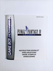 Final Fantasy IV Advance 4 Nintendo Gameboy Advance nur Spielanleitung Booklet