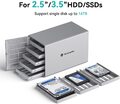 Yottamaster 4/5 Bay Typ-C Typ-B Festplattengehäuse Ghäuse für 2,5/3,5" SATA HDD