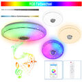 LED Deckenleuchte Dimmbar 48W Deckenlampe RGB Lampe mit Bluetooth Lautsprecher
