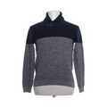Jules, Strickpullover, Größe: M, Blau/Weiß, Rippenstrick, Herren #eIS