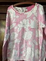 Damen Pullover Gr.XXL Pink Weiß Wiesenzauber & Moritz Baumwolle Kaschmir