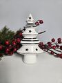 Deko Tannenbaum 15cm  Ware  Baum Trend Style schwarz weiß gold Weihnachten