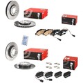 Brembo Bremsscheiben + Bremsbeläge Vorne Hinten passend für Alfa Romeo Giulietta