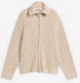 Strickjacke mit Reißverschluss Gr. 52/54 Beige Damenpulli Strick-Jacke Neu