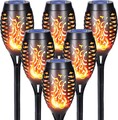 Solarbeleuchtung mit Flammeneffekt | Gartenfackeln für Außenbereiche