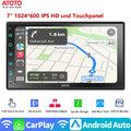 ATOTO F7WE 7Zoll Doppel-DIN Autoradio Bluetooth GPS Mirror Link Wireless CarPlay