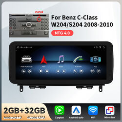 Android 13 Carplay Autoradio GPS 10.25" Für Mercedes Benz C-Klasse W204 NTG 4.0