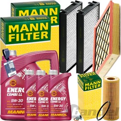 MANN INSPEKTIONSPAKET+8L MANNOL 5W-30 ÖL passend für 3.0sd + 35d BMW X5 E70 X6