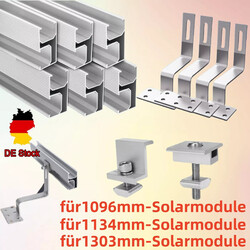 PV Solarmodul Halterung Set Ziegeldach Alu Solarprofil Dachhaken Montageschiene*