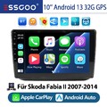 32GB Android 13 Autoradio Apple CarPlay GPS Navi KAM für Skoda Fabia 2 2008-2013