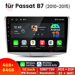 Autoradio Für VW Magotan Passat CC B6 B7 Android 13 GPS DAB+ CarPlay Navi 4+64GB