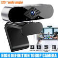 Webcam mit Mikrofon USB Full HD 1080p 30fps Webkamera für PC, TV, Laptop NEU