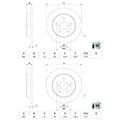 2X BOSCH BREMSSCHEIBEN Ø281mm HINTEN PASSEND FÜR LEXUS ES NX UX TOYOTA C-HR