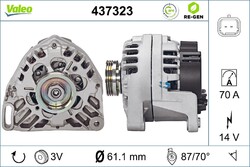 Lichtmaschine Generator Lima VALEO RE-GEN - AT 437323 +71.40€ Pfand für RENAULT
