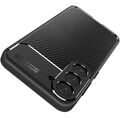 Hülle für Samsung Galaxy S23 Plus Schutzhülle Silikon Case Schwarz Carbon Optik