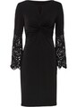 Jerseykleid mit Cut-Outs Gr. 36/38 Schwarz Mini-Abend-Party-Cocktailkleid Neu