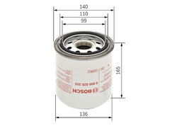 Lufttrocknerpatrone, Druckluftanlage BOSCH 0 986 628 255 mit Ölabscheidefunktion