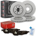 Zimmermann Bremsscheiben + Beläge Vorne Hinten passend für VW T5 7HA 2.0 TDI T6