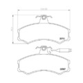 1x Bremsbelagsatz, Scheibenbremse HELLA 8DB 355 006-011 passend für CITROËN