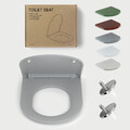 Hysail WC-Sitz Toilettendeckel mit Absenkautomatik Klodeckel aus Urea-Duroplast