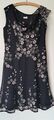 Sommerkleid, schwarz mit floralem Muster, 42, Ärmellos, Umlauf+Klein