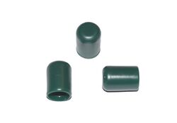 100 x Kappe für Rundrohr D=8 mm L=12 mm grün PVC (0.13€/1Stk)