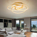 Deckenlampe LED Deckenleuchte silber gold Schlafzimmerlampe Designleuchte rund