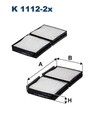FILTRON Innenraumfilter K 1112-2x Partikelfilter für 626 GF BJ 323 MAZDA PREMACY