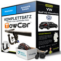 Für VW Golf VII Fliessheck Typ 5G1 Anhängerkupplung abnehmbar +eSatz 13pol 12-
