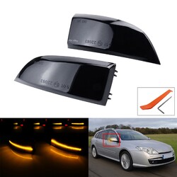 2x Schwarz Linse LED Spiegelblinker Lampe für Renault Fluence Laguna 3 Latitude