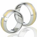 2 Ringe Eheringe mit Diamant Partnerringe Freundschaftsringe Trauringe LUC 67