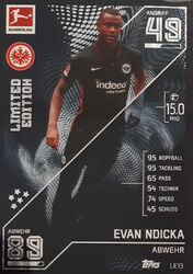 Match Attax 2021 2022 21/22 LE13 - Evan Ndicka - Limited Edition