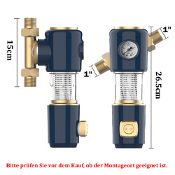 Rückspülfilter Wasserfilter mit Manometer Vorfilter Wiederverwendbare Feinfilter