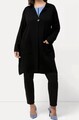 Ulla Popken Long-Strickjacke, Milano-Feinstrick, Reverskragen Gr. 54/56
