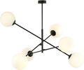 Schwarz Weiß Modern Deckenlampe Deckenleuchte 6x40W/E14 IP20 1169/6 LINEAR