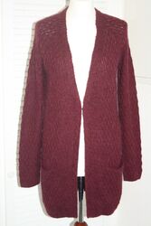 ZERO LONGSTRICK JACKE CHASUBLE  BAUMWOLLEMISCHUNG MIT ALPAKA GR. 34