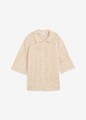 Damen Halbärmlige Ajour-Strickjacke mit V-Ausschnitt Gr. 48/50 Kieselbeige Neu*