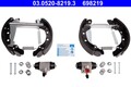 Bremsbackensatz Original ATE TopKit 03.0520-8219.3 für VW SKODA SEAT POLO FABIA