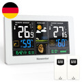 Wetterstation Funk Mit 2 Außensensoren - Funkwetterstation Mit Wettervorhersage,