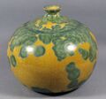 Dr. Herbert Sanders, Studio Keramik kristallin verglaste Vase, Vintage Globe Vase