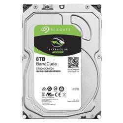 SEAGATE BarraCuda Festplatte Bulk, 8 TB HDD SATA 6 Gbps, 3,5 Zoll, intern