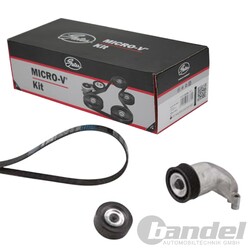 GATES Micro-V Kit KEILRIPPENRIEMEN-SATZ passend für FORD FOCUS | K076PK1740