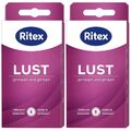 Ritex Lust Kondome 2 x 8 Stück Genoppt & Gerippt für intensive Gefühle Set
