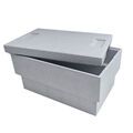 Thermobox Transportbox 35 L grau Isolierbox Kühlbox Warmhaltebox Styroporbox