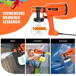 Farbsprühsystem Wandfarbe Lacke Lasuren Farbsprühgerät Spritzpistole Elektrische
