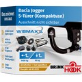 ANHÄNGERKUPPLUNG für Dacia Jogger ab 22 vert. abnehmbar HOOK +7pol E-Satz BRINK