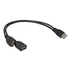 Effizienter USB 2 0 A Stecker auf 2 Dual USB Stecker Y Splitter Hub Stromkabel