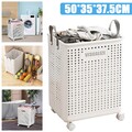 60L Plastik Zusammenklappbarer Wäschekorb Würfel-Lagerbehälter Box Organizer