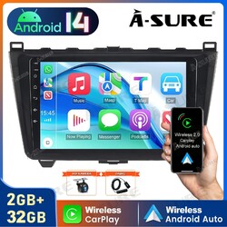 32G Android 14 Wireless Carplay BT GPS Autoradio DAB Für Mazda 6 GH GG 2007-2012